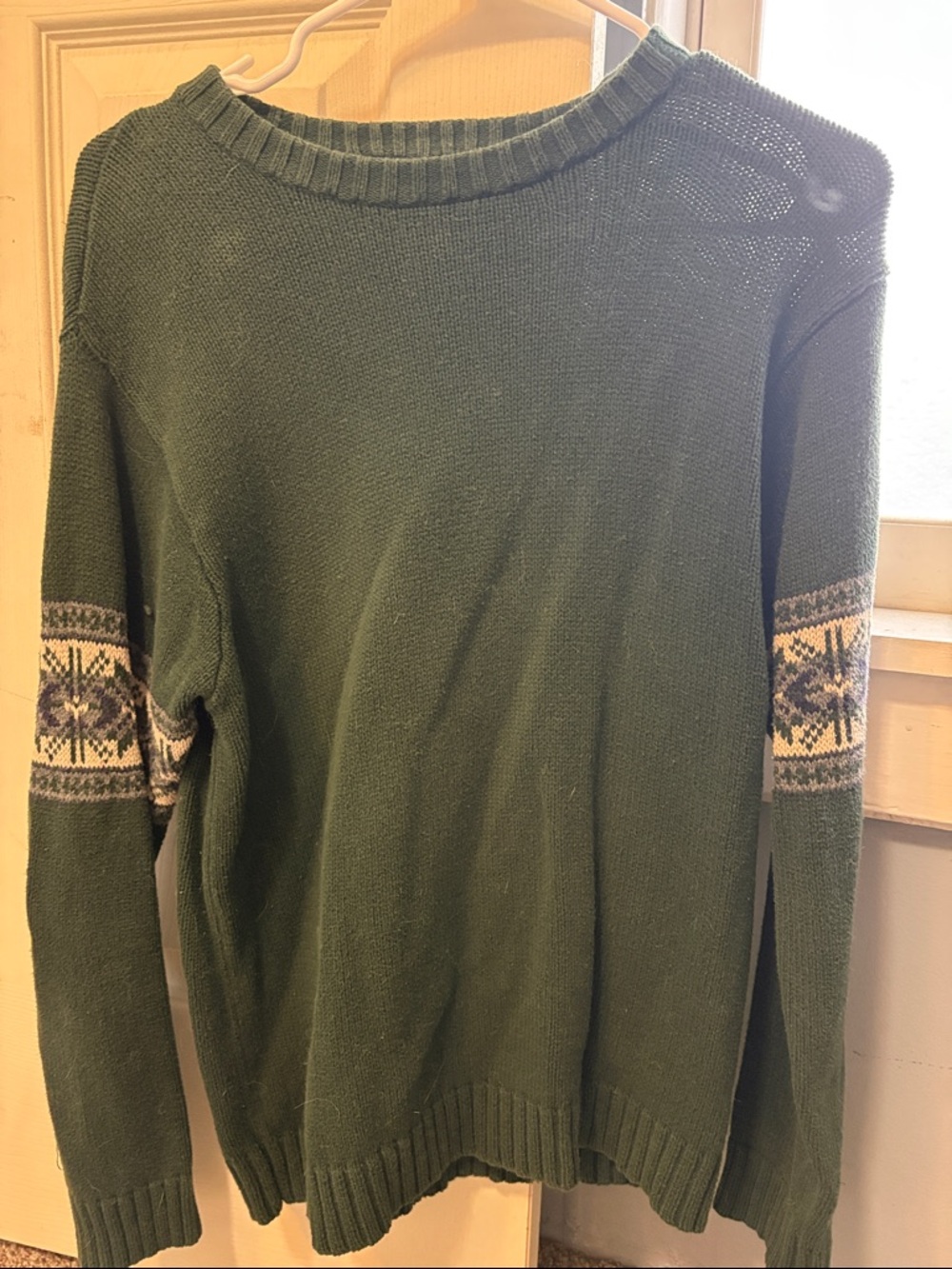 Cherokee Dark Green Ribbed Cotton Sweater